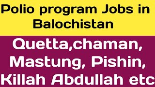 Polio program Balochistan Jobs 2024  People Polio Jobs in Balochistan Data information officer [upl. by Akehsay188]