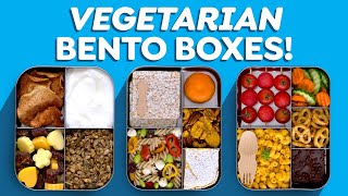 3 Vegetarian Bento Box Lunch Ideas [upl. by Nnaira]