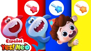 Rescate de Tiburones Coloridos  Yes Neo  Canciones Infantiles  BabyBus en Español [upl. by Tenner]