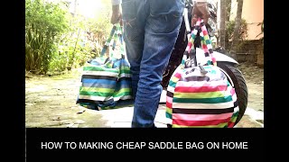 HOW TO MAKING SADDLE BAG  HOME MADE SADDLE BAG  GORIB RIDER [upl. by Atinuahs]