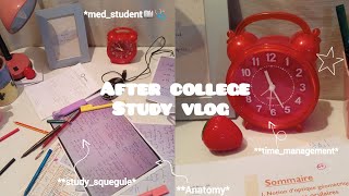 Productive study vlog After college study squegule Med student 🩺📖Mihoo [upl. by Ricard]