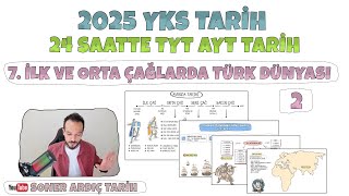 24 SAATTE TYT  AYT TARİH 7 İLK VE ORTA ÇAĞLARDA TÜRK DÜNYASI 2 2025 YKS tyttarih ayttarih [upl. by Larimor964]