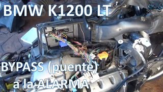 Proyecto BMW K 1200 LT Un paso más adelante haciéndole un BYPASS puente a la alarma [upl. by Ahselyt]