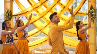 Haldi Dance of Groom and Sisters  cinematic amp Drone short  choreography by bhavingohel8680 [upl. by Nwahsear]