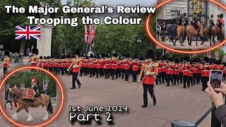 PART 2 Spectacular The Major Generals Review  TROOPING THE COLOUR 010624 [upl. by Arron840]