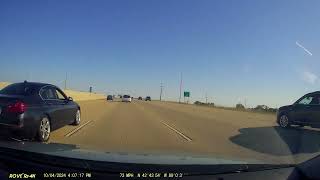 BMW driver using their turn signal Lets ignore the triple lane change for their last second exit [upl. by Vedi729]