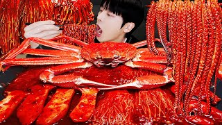 ASMR MUKBANG  직접 만든 해물찜 대왕 킹크랩 문어 팽이 버섯 먹방 amp 레시피 KING CRAB OCTOPUS SEAFOOD [upl. by Anavoj]