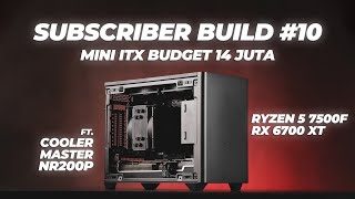 Rakit PC Mini ITX Full Black NO RGB  Ryzen 5 7500f RX 6700 XT ft Coolermaster NR200P [upl. by Kendall]