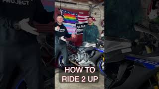 How to ride a passenger on a sport bike [upl. by Felicidad]