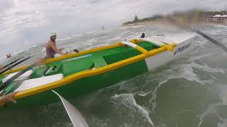 Floody U19 Surfboat Mudjimba [upl. by Evod]