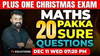 1 MATHS CHRISTMAS EXAM I 20 PAKKA SURE QUESTIONS  MS SOLUTIONS [upl. by Munson]