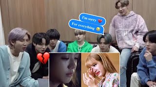 BTS reaction TO  BLACKPINK MOST SADDEST MOMENTS blink bts blackpink [upl. by Maurice]