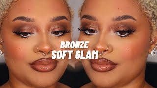 HOW TO DO BRONZE SOFT GLAM EYESHADOW TUTORIAL [upl. by Ernald]