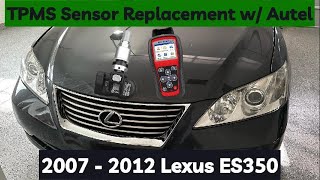 How to Change a TPMS Sensor 20072012 Lexus ES350 and Others w Autel [upl. by Susie]