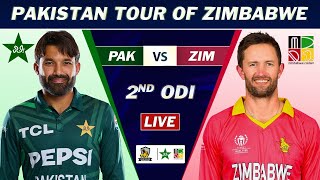 PAKISTAN vs ZIMBABWE 2nd ODI Match LIVE COMMENTARY  PAK vs ZIM ODI MATCH LIVE  ZIM 20 OVERS [upl. by Thatch]