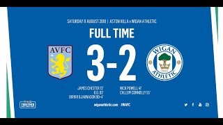 HIGHLIGHTS ASTON VILLA 3 WIGAN ATHLETIC 2  11082018 [upl. by Niarda]