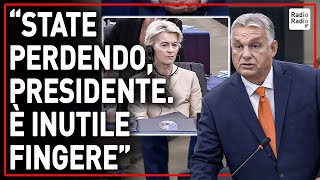 ORBAN VS VON DER LEYEN SCONTRO FRONTALE IN AULA ▷ quotCORRUZIONE VA BENE PARLIAMO DI CORRUZIONEquot [upl. by Eivets]