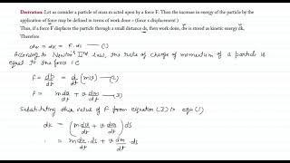 Einstein’s mass energy relation By Dr Anchala [upl. by Calista]