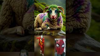 superheroes but sheep 😱🔥Marvel amp DCAll Characters marvel avengersshortsrobot [upl. by Nwahser]