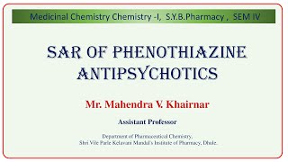 SAR of Phenothiazine as an Antipsychotic drugs [upl. by Koosis631]