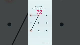 72 number ka Pattern Lock🔒🔒 NewTrinding😱😱Patternlock [upl. by Einaeg]