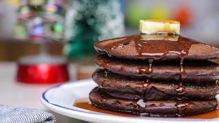 The Fluffiest Pancakes You Will Ever Eat Easy Chocolate Pancake Recipe [upl. by Nafis]