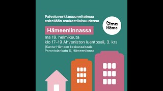 Asukastilaisuus palveluverkkosuunnitelmasta Hämeenlinnassa 1922024 [upl. by Batha612]