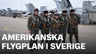 Här flyger åtta amerikanska stridsflyg över Sverige [upl. by Nerta]