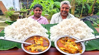 FISH GRAVY amp RICE EATING CHALLENGE  MEEN KULAMBU SORU EATING COMPETITION  FOOD CHALLENGE [upl. by Esilehc]