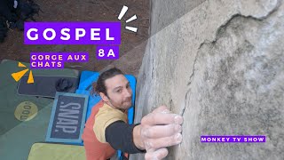 Gospel 8a Gorge aux chats Escalade bouldering Fontainebleau [upl. by Spearing166]