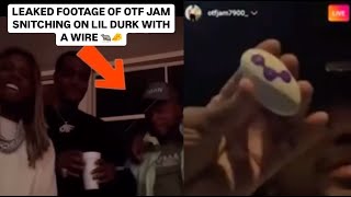 OTF Jam Wearing A Wire Around Lil Durk amp Showing Off Tracking Device [upl. by Pasadis]