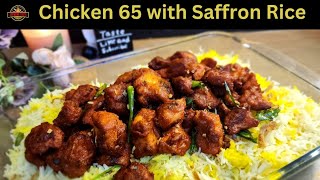 Restaurant style Arabic Saffron rice with Chicken 65 and Gravy [upl. by Sophie]