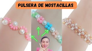 Pulseras en PERLAS y MOSTACILLAS 📿  Bisuteria paso a paso [upl. by Giana]