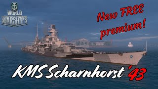 KMS Scharnhorst 43  World of Warships Gameplay [upl. by Assiran]