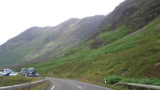 Drive West Through Glencoe Scottish Highlands Of Scotland August 2nd [upl. by Marthena]