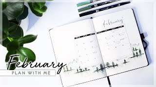 FEBRUARY 2019 Plan With Me  Bullet Journal Monthly Setup [upl. by Norod]