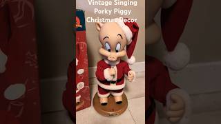 Vintage singing Animated Porky Pig Christmas Decoration shorts looneytunes [upl. by Tomlinson234]