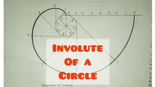 INVOLUTE OF A CIRCLE in  Technical drawing  Engineering drawing [upl. by Ferris]