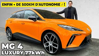 Essai MG4 Grande Autonomie – Enfin PLUS de 500 KM dautonomie [upl. by Gretal197]