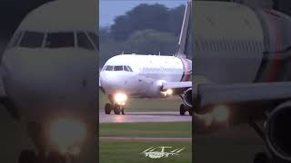 Airbus A320 Extreme Short Landing Incredible Reverse Thrust [upl. by Rovert667]