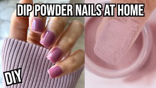 how to do dip powder nails at home step by step tutorial  AzureBeauty  dip nails for beginners [upl. by Panta]