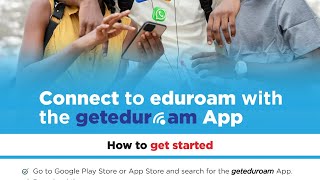 How to connect to eduroam WiFi using the geteduroam App [upl. by Atnauq]