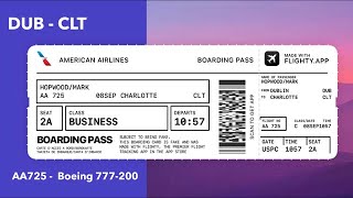 Dublin airport US preclearance amp Flight Review American 777 business class to Charlotte 03 [upl. by Eislek]