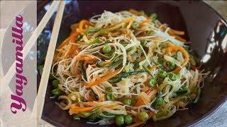 Spaghetti di Riso con Verdure  Vegetable Rice Noodles [upl. by Arte637]