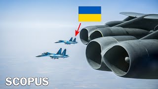 US B52H with Ukrainian MIG29 Scramble for Bomber Mission near Russia [upl. by Clougher820]