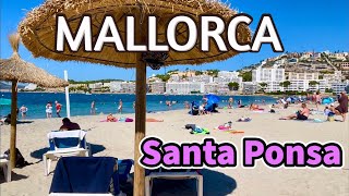 Santa Ponsa🌴🏖️Mallorca island🩵NEW Walk 🩵Strandspaziergang TOP🇪🇸spain mallorca british vlog [upl. by Neerak]