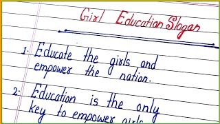 girl education slogan in englishbalika shiksha par sloganbalika shiksha par nare [upl. by Znerol279]