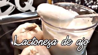 Lactonesa de ajo o alioli de leche SIN HUEVO con truco para que no se corte lacomidadecadadia [upl. by Letram515]