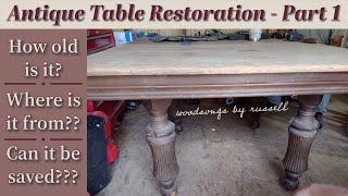 Part 1 19th Century Dining Table Restoration  Deconstruction  Choate Hollister Furniture Company [upl. by Eba809]