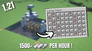 Minecraft EFFICIENT and EASIEST Iron Farm 121 tutorial [upl. by Seed]